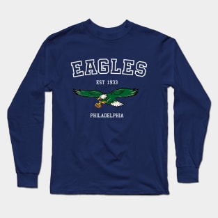 Vintage Eagles Football Long Sleeve T-Shirt